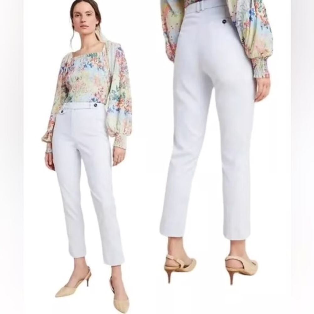 Anthropologie the Essential Slim Pants Women's Size 4P Pale Blue Minimalist Chic